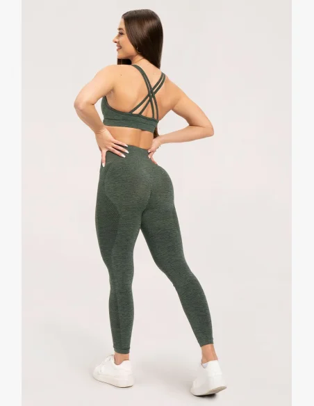 Gym Glamour Seamless leggings without push-up effect Green • Nebshop.cz