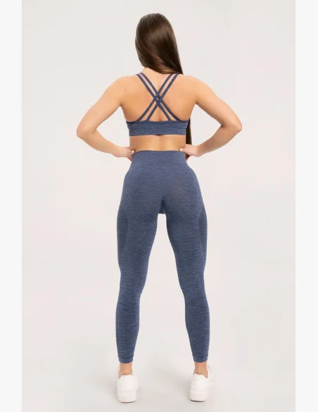 Gym Glamour Seamless Leggings without Push-up Effect Dark Blue • Nebshop.cz