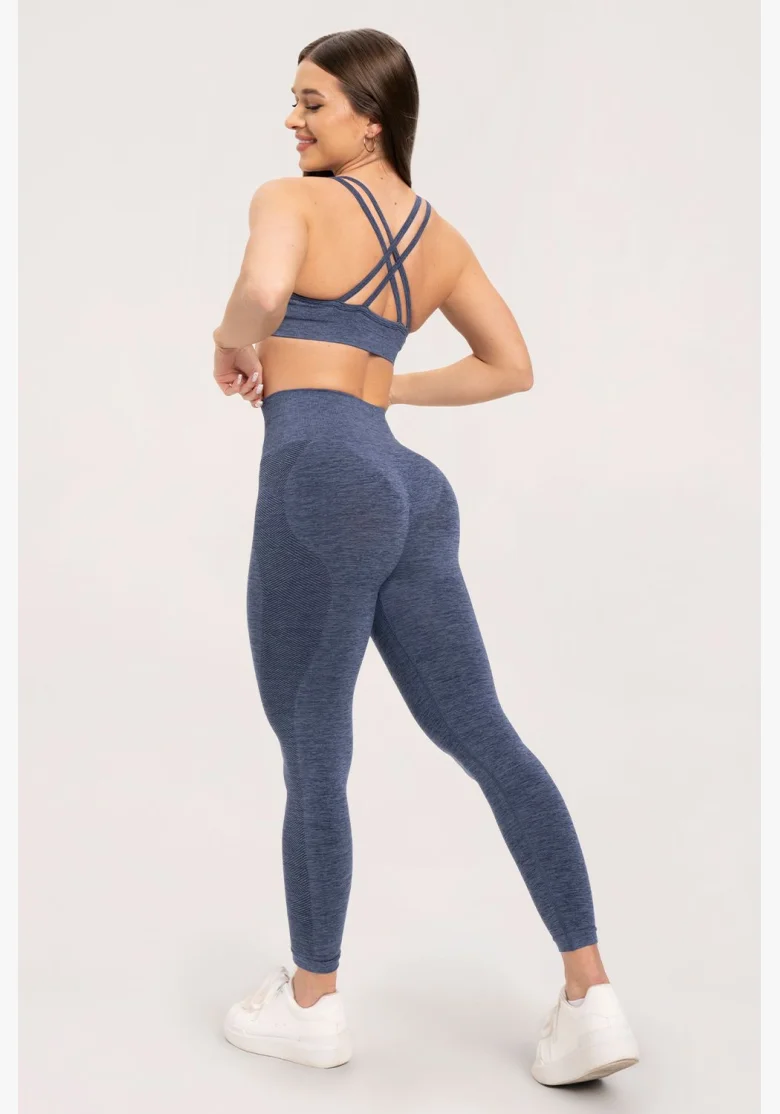 Gym Glamour Seamless Leggings without Push-up Effect Dark Blue • Nebshop.cz