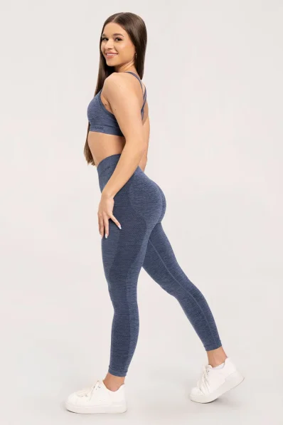 Gym Glamour Seamless Leggings without Push-up Effect Dark Blue • Nebshop.cz