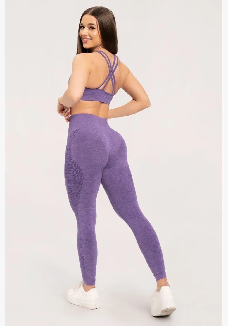 Gym Glamour Seamless leggings without push-up effect Violet • Nebshop.cz