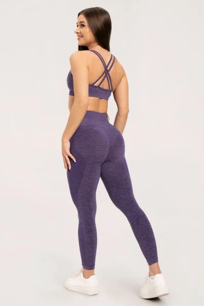 Gym Glamour Seamless leggings without push-up effect Plum • Nebshop.cz 2