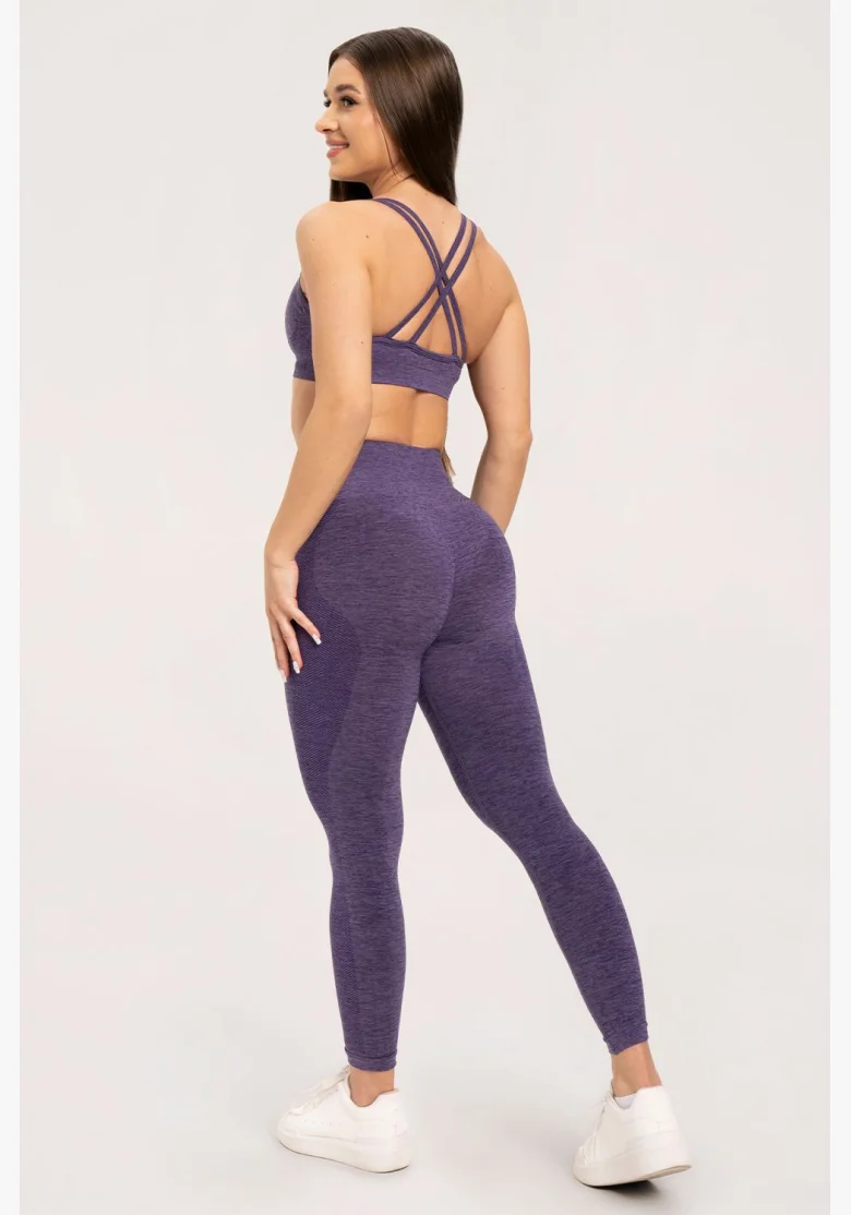 Gym Glamour Seamless leggings without push-up effect Plum • Nebshop.cz