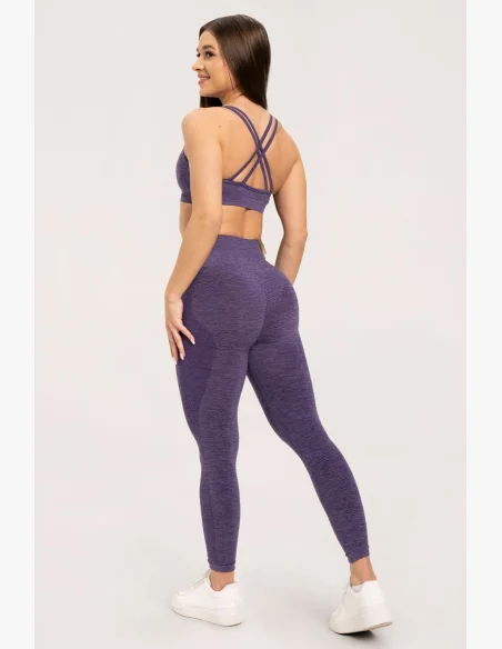 Gym Glamour Seamless leggings without push-up effect Plum • Nebshop.cz