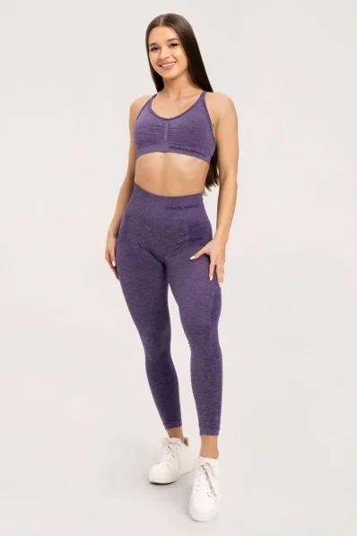 Gym Glamour Seamless leggings without push-up effect Plum • Nebshop.cz