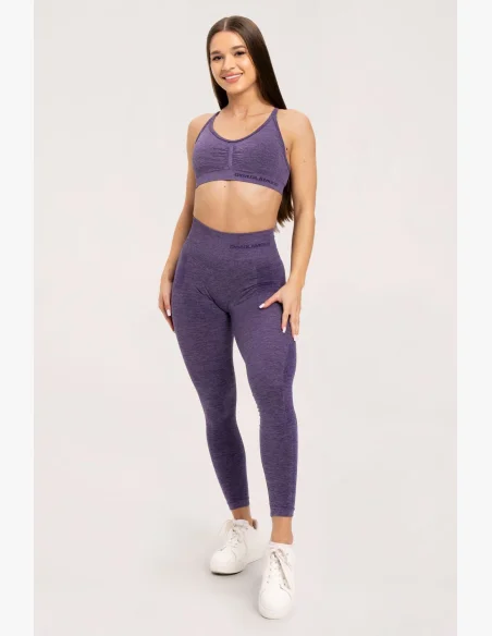 Gym Glamour Seamless leggings without push-up effect Plum • Nebshop.cz