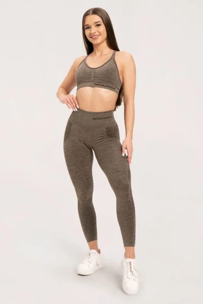 Gym Glamour Seamless leggings without push-up effect Plum • Nebshop.cz