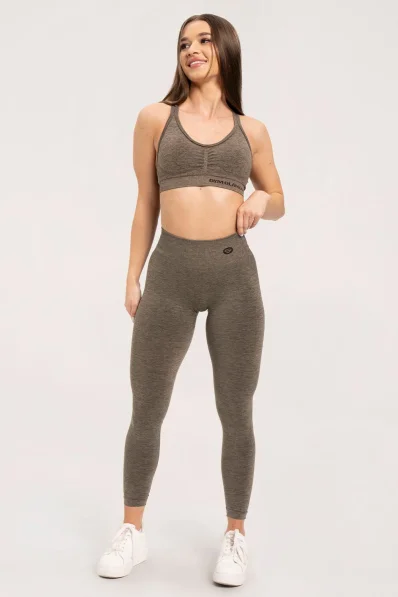 Gym Glamour Leggings seamless deep push up Espresso • Nebshop.cz