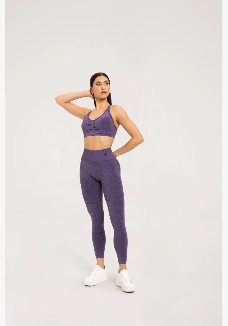 Gym Glamour Leggings seamless push up dark plum • Nebshop.cz