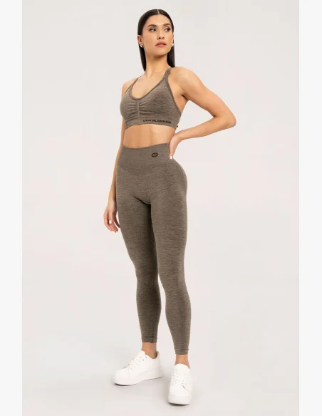 Gym Glamour Leggings seamless push up dark espresso • Nebshop.cz