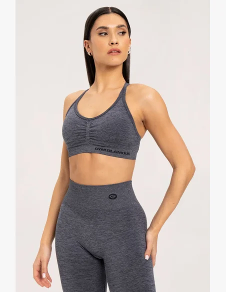 Gym Glamour Seamless Bra Dark Grey • Nebshop.cz