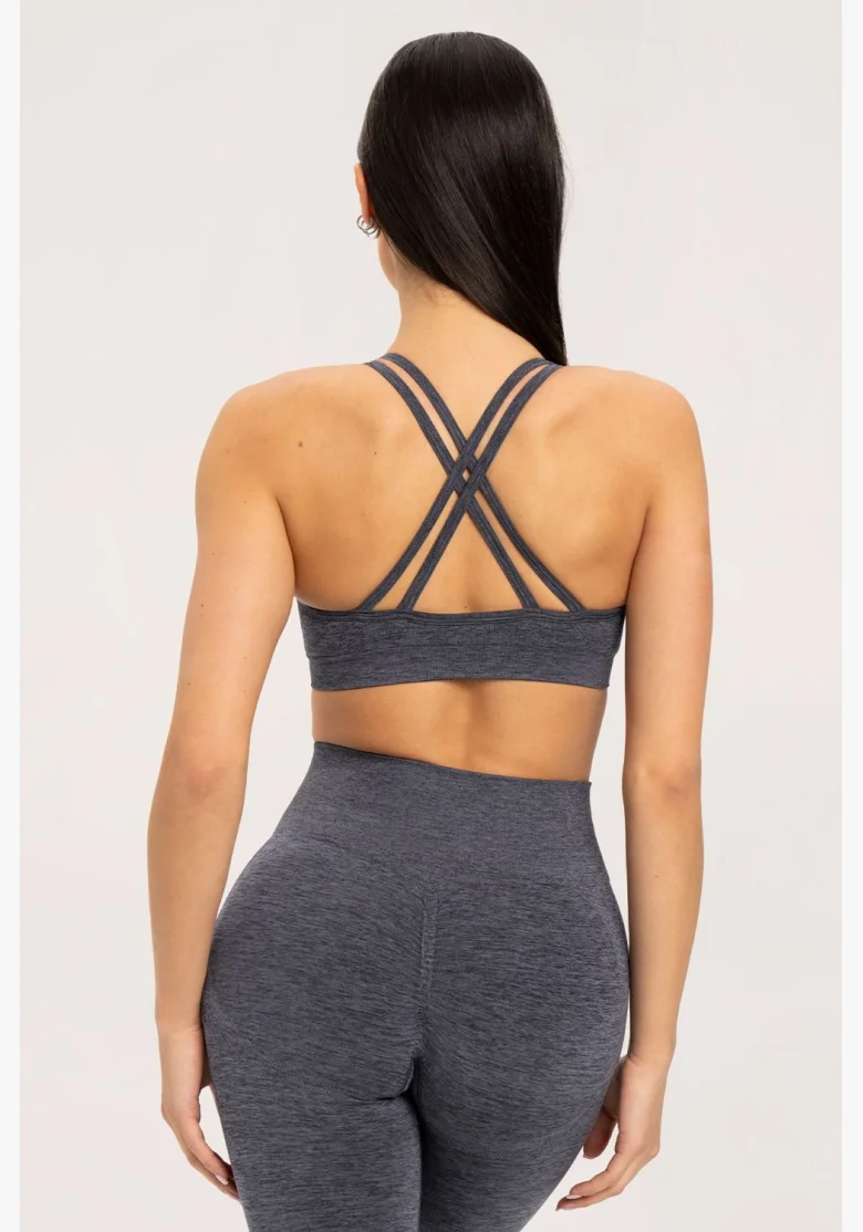 Gym Glamour Seamless Bra Dark Grey • Nebshop.cz