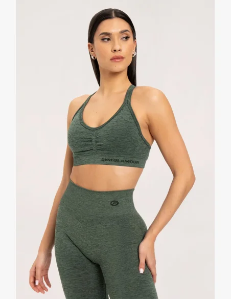 Gym Glamour Seamless Bra Green • Nebshop.com