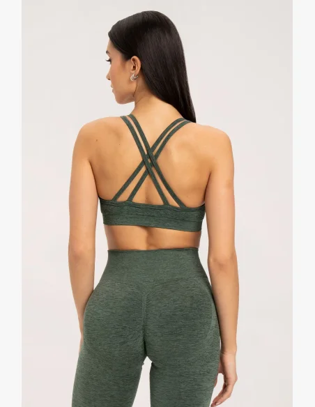 Gym Glamour Seamless Bra Green • Nebshop.com