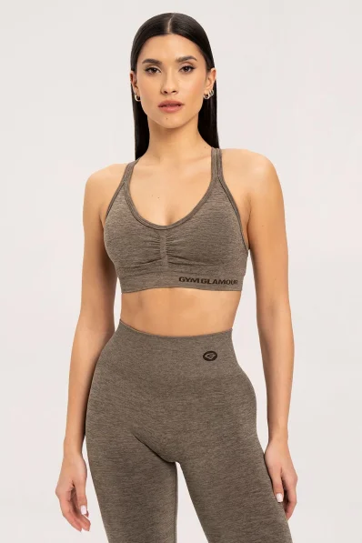 Gym Glamour Seamless Bra Espresso • Nebshop.cz
