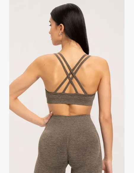 Gym Glamour Seamless Bra Espresso • Nebshop.cz
