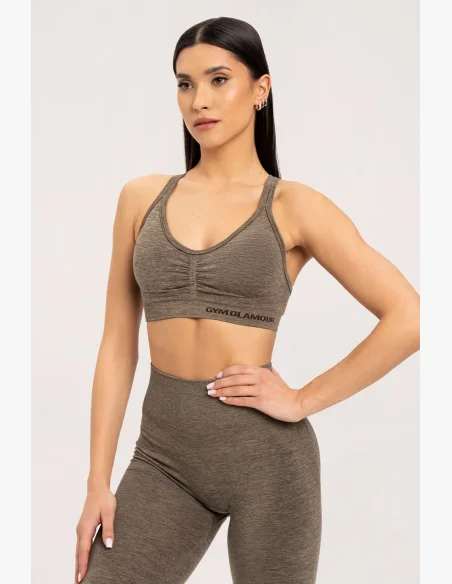 Gym Glamour Seamless Bra Espresso • Nebshop.cz