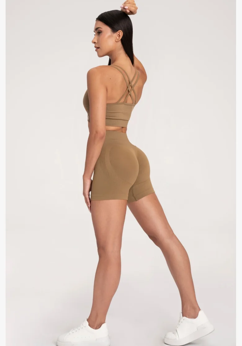 Gym Glamour Push Up Shorts 2.0 Safari • Nebshop.cz