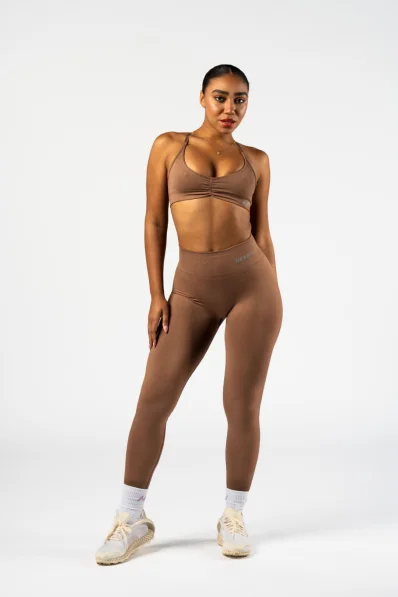 NEBBIA • NEBBIA Seamless leggings with high waist MAXIMUM PUSH-UP brown • Nebshop.com