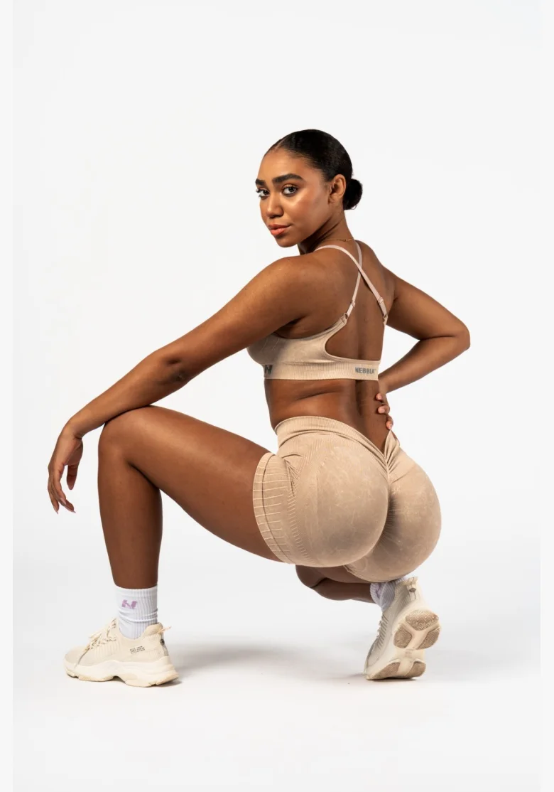NEBBIA • NEBBIA Seamless push-up shorts with high waist TOTALLY SEAMLESS cream • Nebshop.cz