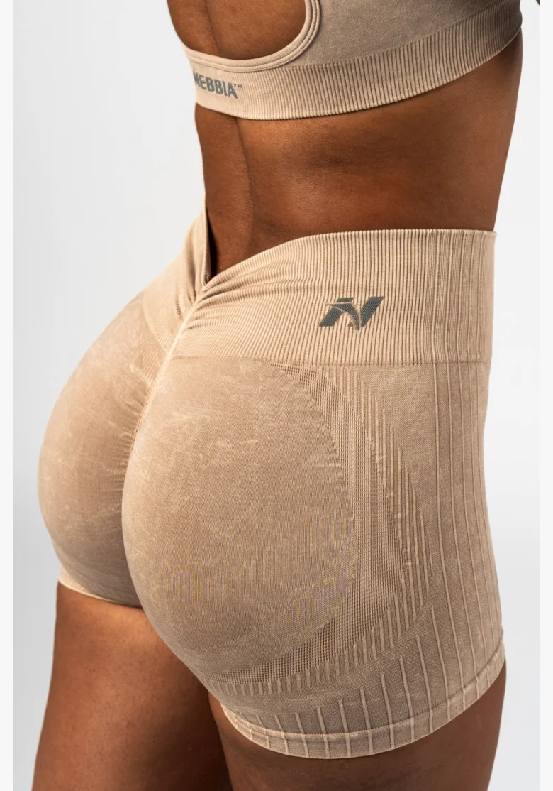 NEBBIA • NEBBIA Seamless push-up shorts with high waist TOTALLY SEAMLESS cream • Nebshop.cz