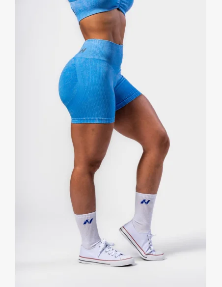 NEBBIA • NEBBIA Seamless push-up high waist shorts TOTALLY SEAMLESS blue • Nebshop.com