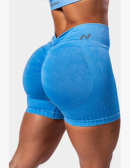 NEBBIA • NEBBIA Seamless push-up high waist shorts TOTALLY SEAMLESS blue • Nebshop.com