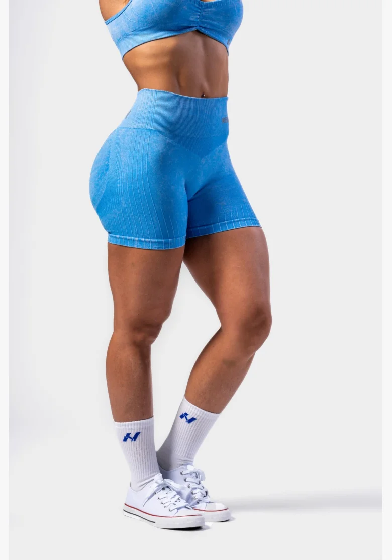 NEBBIA • NEBBIA Seamless push-up high waist shorts TOTALLY SEAMLESS blue • Nebshop.com
