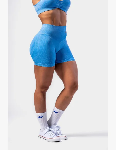 NEBBIA • NEBBIA Seamless push-up high waist shorts TOTALLY SEAMLESS blue • Nebshop.com
