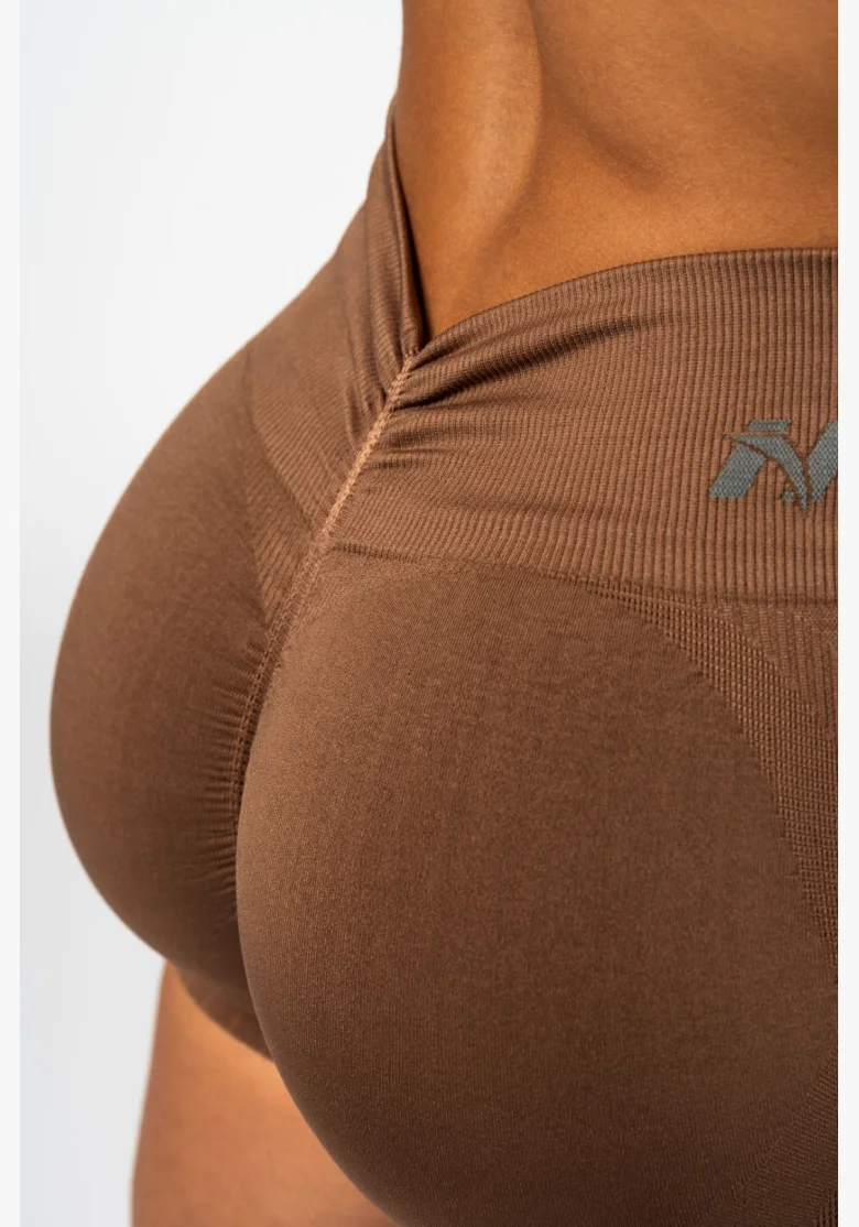 NEBBIA • NEBBIA Totally seamless push-up high waist shorts TOTALLY SEAMLESS brown • Nebshop.cz