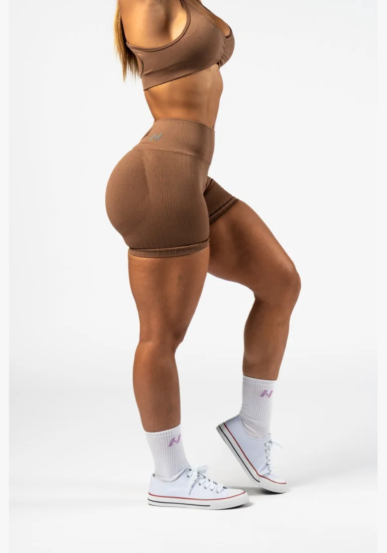 NEBBIA • NEBBIA Totally seamless push-up high waist shorts TOTALLY SEAMLESS brown • Nebshop.cz