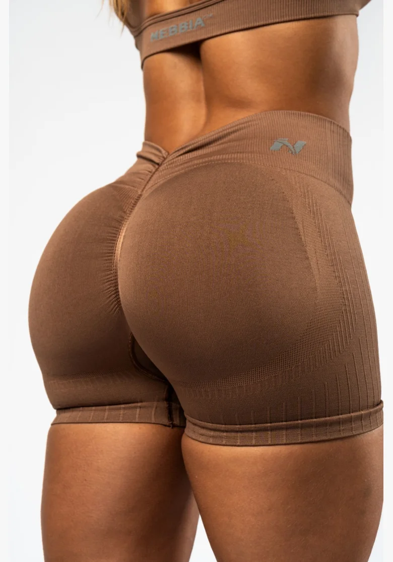 NEBBIA • NEBBIA Totally seamless push-up high waist shorts TOTALLY SEAMLESS brown • Nebshop.cz