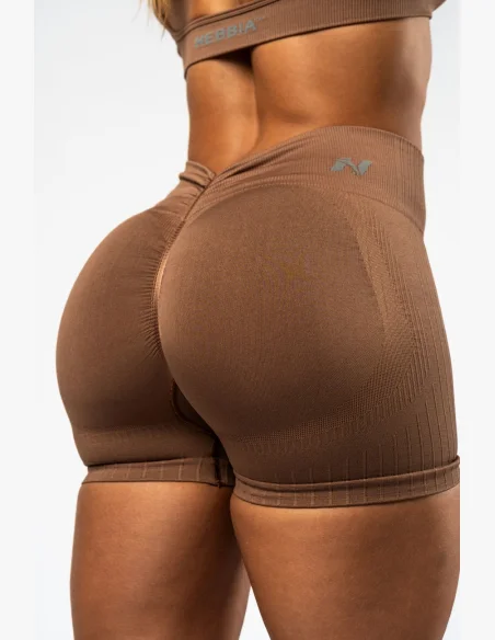 NEBBIA • NEBBIA Totally seamless push-up high waist shorts TOTALLY SEAMLESS brown • Nebshop.cz