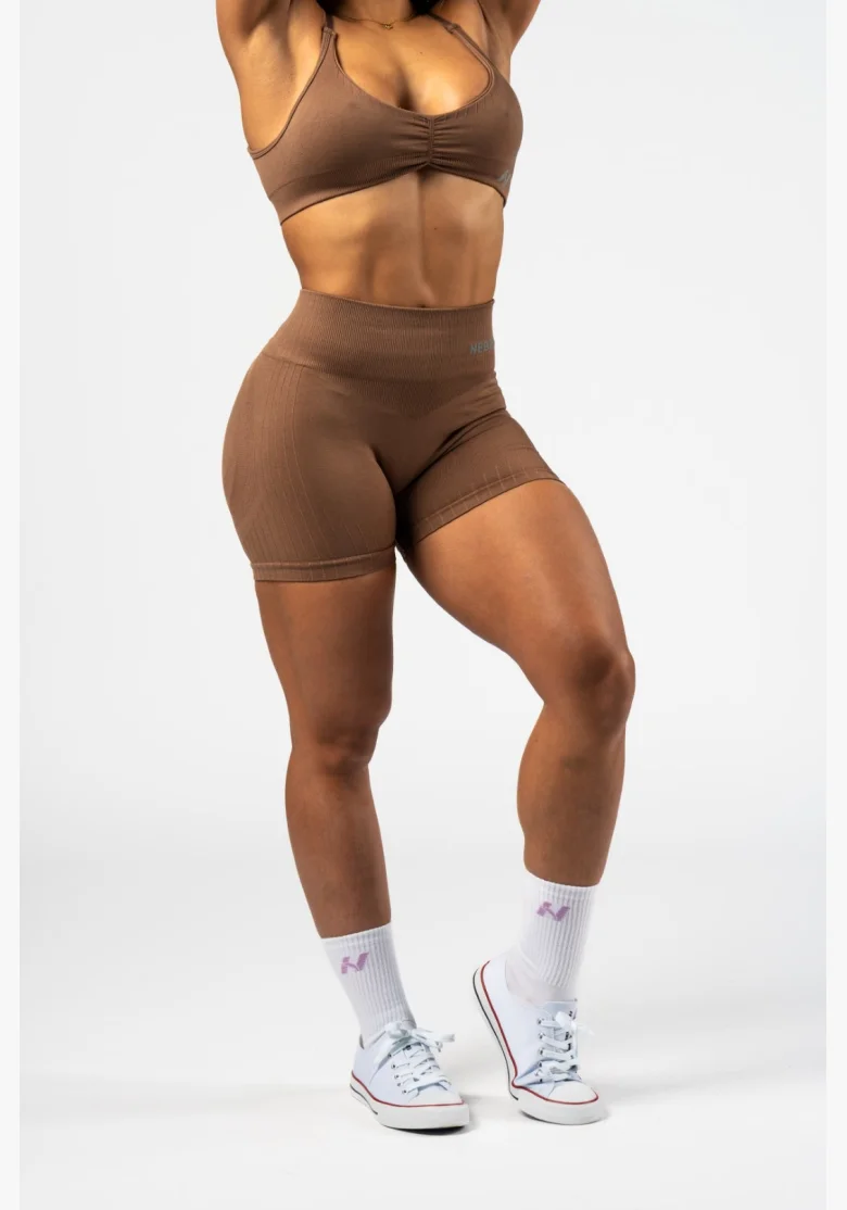 NEBBIA • NEBBIA Totally seamless push-up high waist shorts TOTALLY SEAMLESS brown • Nebshop.cz