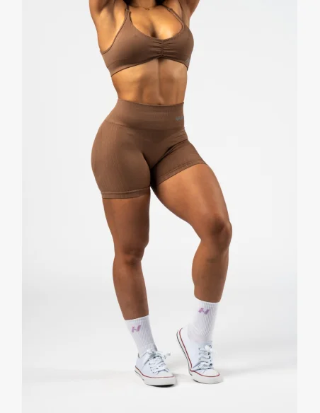NEBBIA • NEBBIA Totally seamless push-up high waist shorts TOTALLY SEAMLESS brown • Nebshop.cz