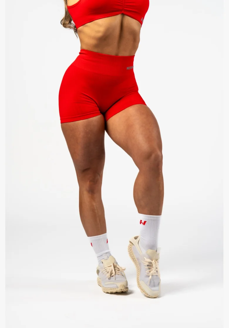 NEBBIA • NEBBIA Seamless push-up high-waisted shorts TOTALLY SEAMLESS red • Nebshop.cz