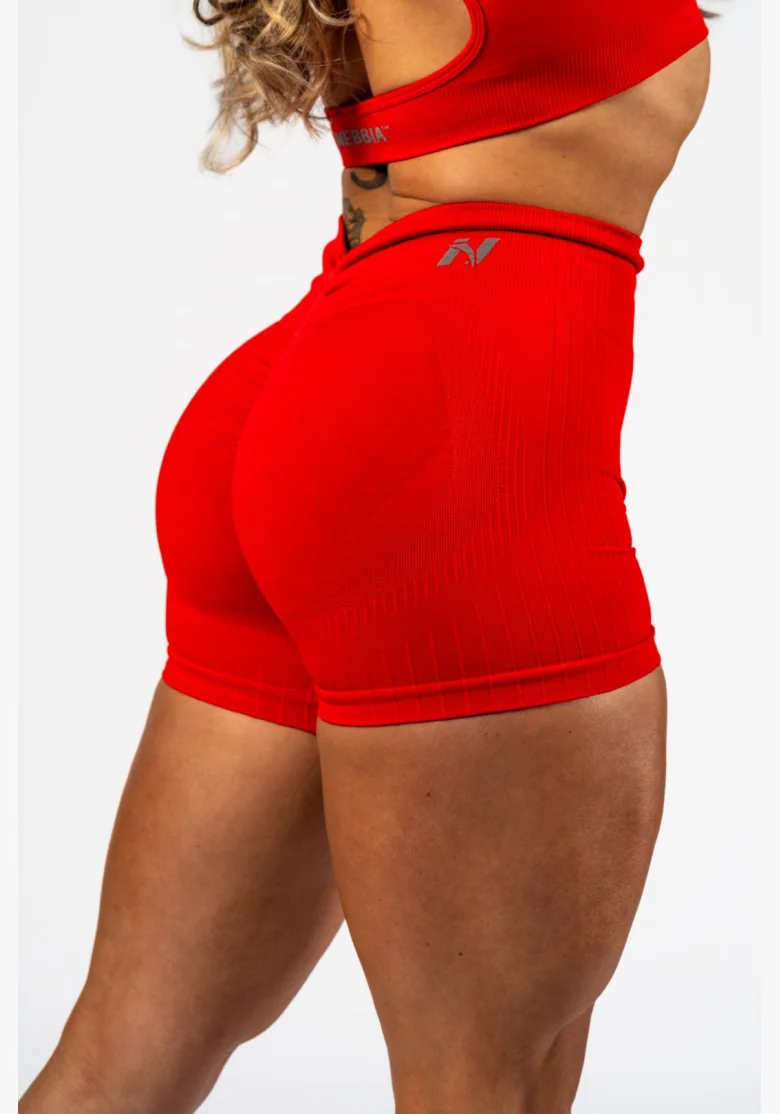NEBBIA • NEBBIA Seamless push-up high-waisted shorts TOTALLY SEAMLESS red • Nebshop.cz