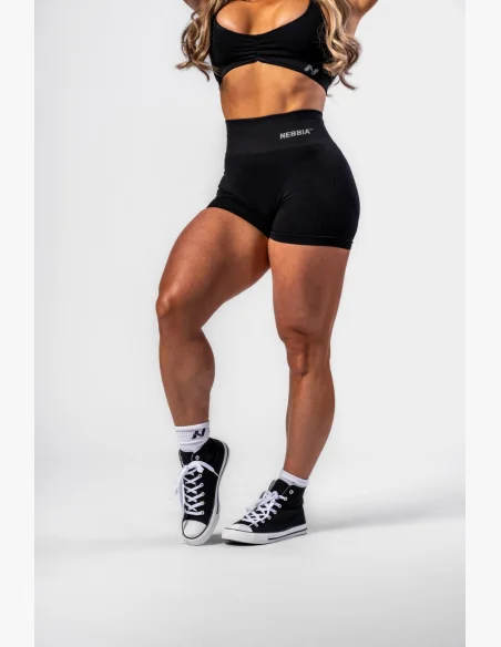 NEBBIA • NEBBIA Seamless push-up shorts with high waist TOTALLY SEAMLESS black • Nebshop.cz