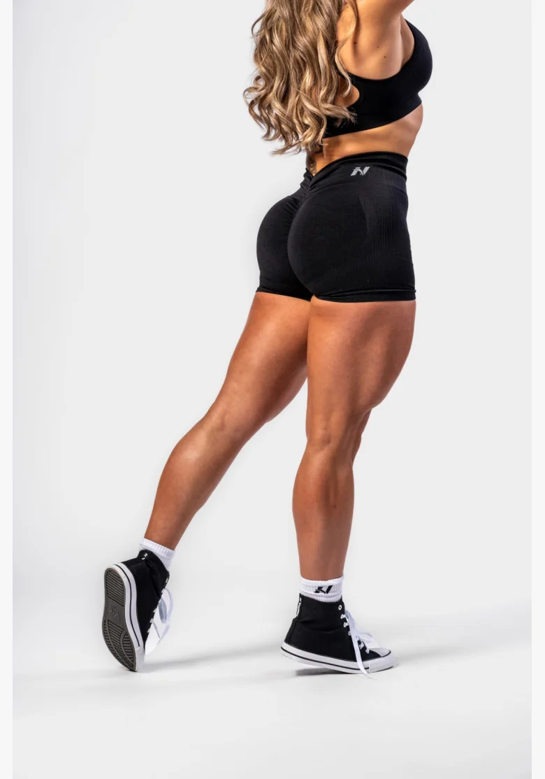 NEBBIA • NEBBIA Seamless push-up shorts with high waist TOTALLY SEAMLESS black • Nebshop.cz
