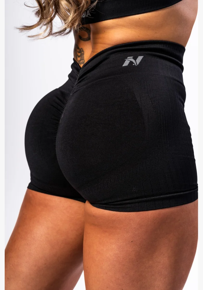 NEBBIA • NEBBIA Seamless push-up shorts with high waist TOTALLY SEAMLESS black • Nebshop.cz