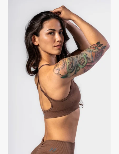 NEBBIA • NEBBIA Sports Bra with Medium Support TOTALLY SEAMLESS brown • Nebshop.cz