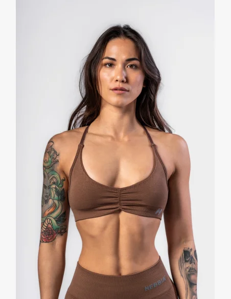 NEBBIA • NEBBIA Sports Bra with Medium Support TOTALLY SEAMLESS brown • Nebshop.cz