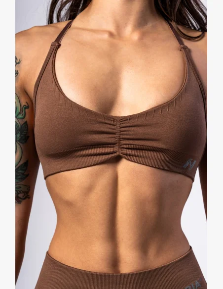 NEBBIA • NEBBIA Sports Bra with Medium Support TOTALLY SEAMLESS brown • Nebshop.cz