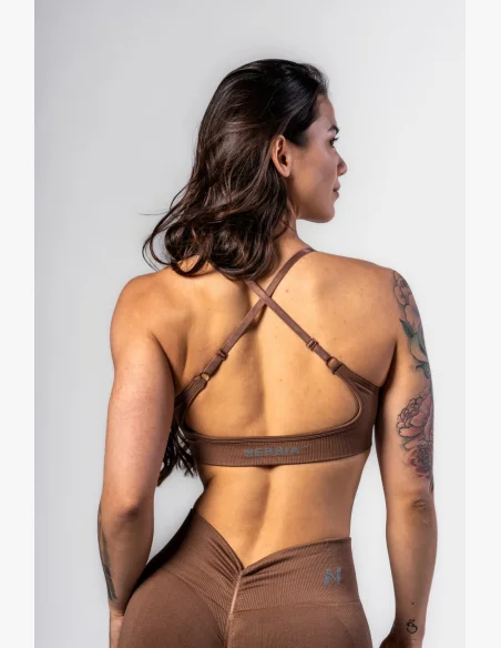 NEBBIA • NEBBIA Sports Bra with Medium Support TOTALLY SEAMLESS brown • Nebshop.cz
