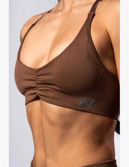 NEBBIA • NEBBIA Sports Bra with Medium Support TOTALLY SEAMLESS brown • Nebshop.cz