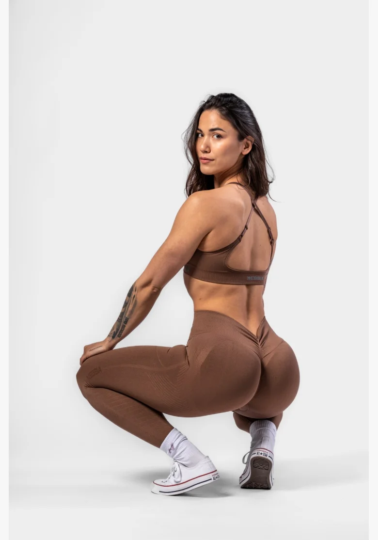 NEBBIA • NEBBIA Sports Bra with Medium Support TOTALLY SEAMLESS brown • Nebshop.cz