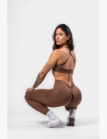 NEBBIA • NEBBIA Sports Bra with Medium Support TOTALLY SEAMLESS brown • Nebshop.cz