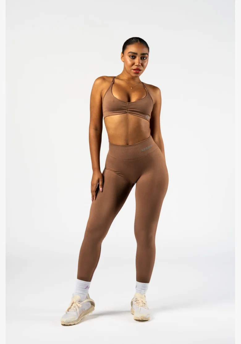 NEBBIA • NEBBIA Sports Bra with Medium Support TOTALLY SEAMLESS brown • Nebshop.cz
