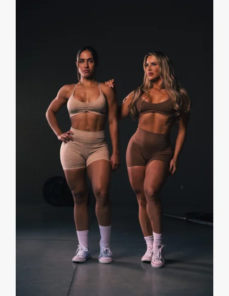NEBBIA • NEBBIA Sports Bra with Medium Support TOTALLY SEAMLESS brown • Nebshop.cz
