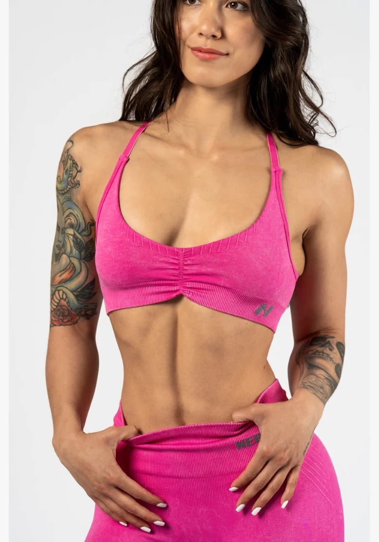 NEBBIA • NEBBIA Sports Bra with Medium Support TOTALLY SEAMLESS Pink • Nebshop.cz